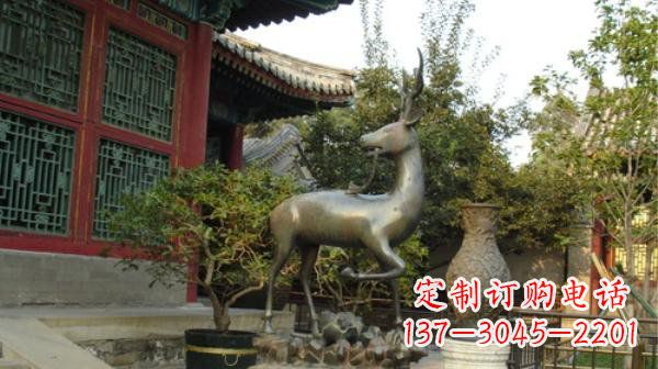 威海神鹿寺庙铜雕动物定制