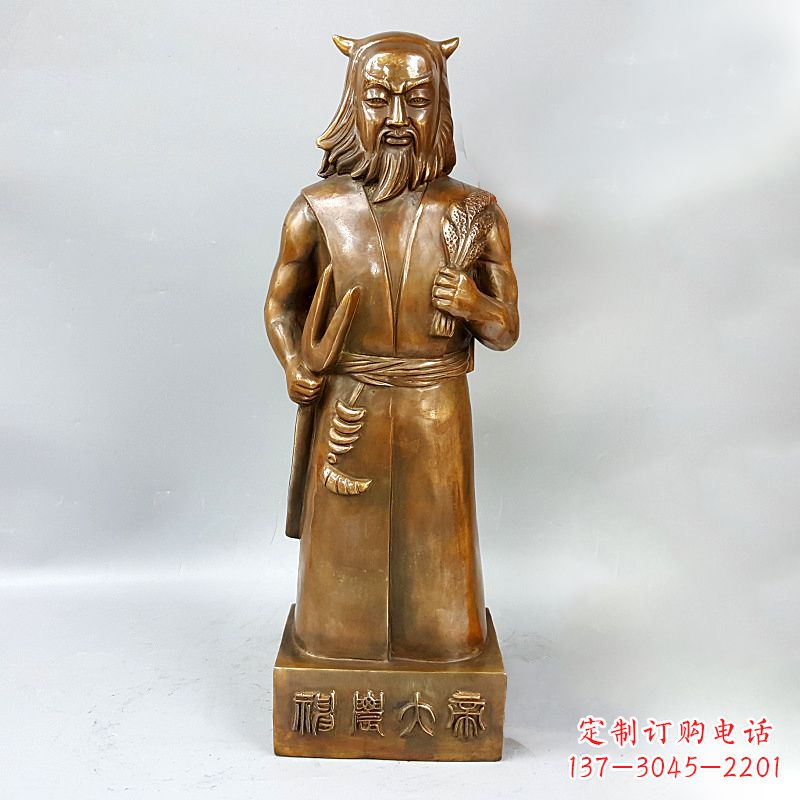 威海尊贵的神农大帝铜雕塑