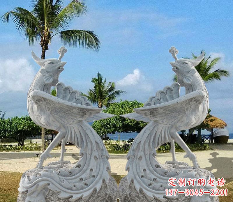 威海精美凤凰石雕,让你的空间闪耀光芒