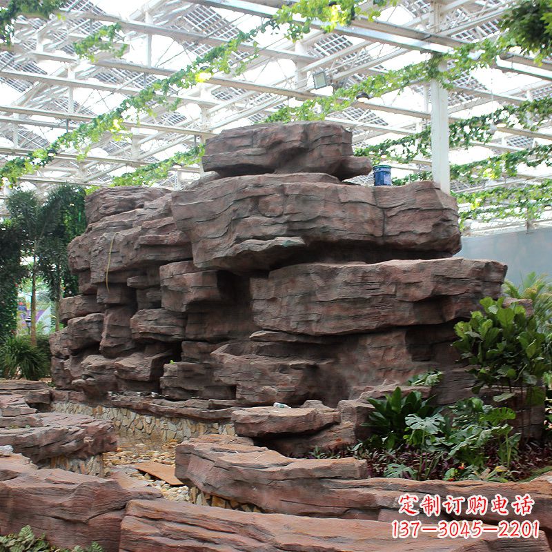 威海风格独特的假山雕塑,打造精美生态园庭院
