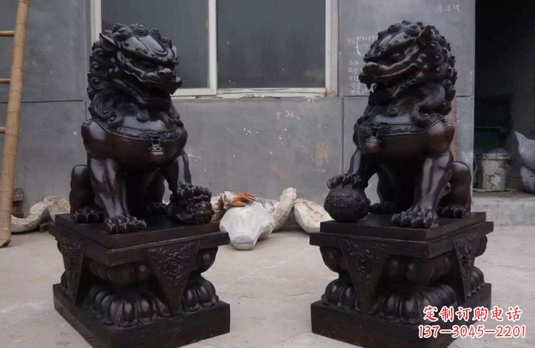 威海中领雕塑狮子雕塑,超精致的铜雕艺术