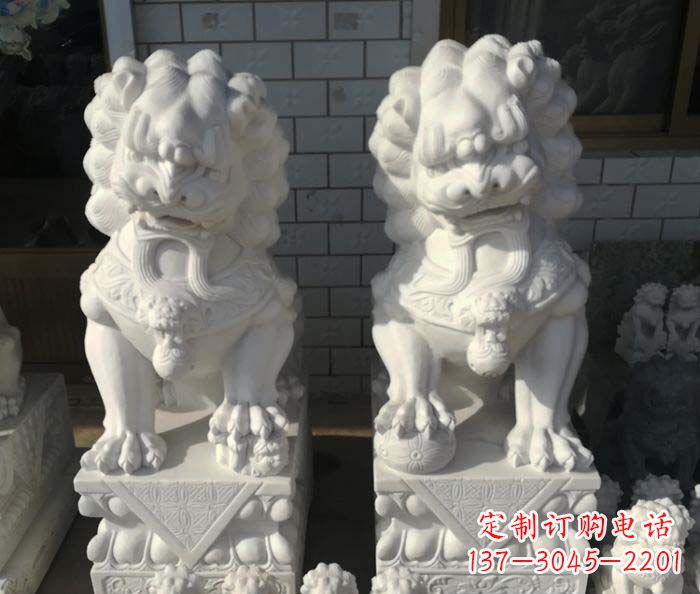 威海狮子门口石雕,工艺精湛品质卓越