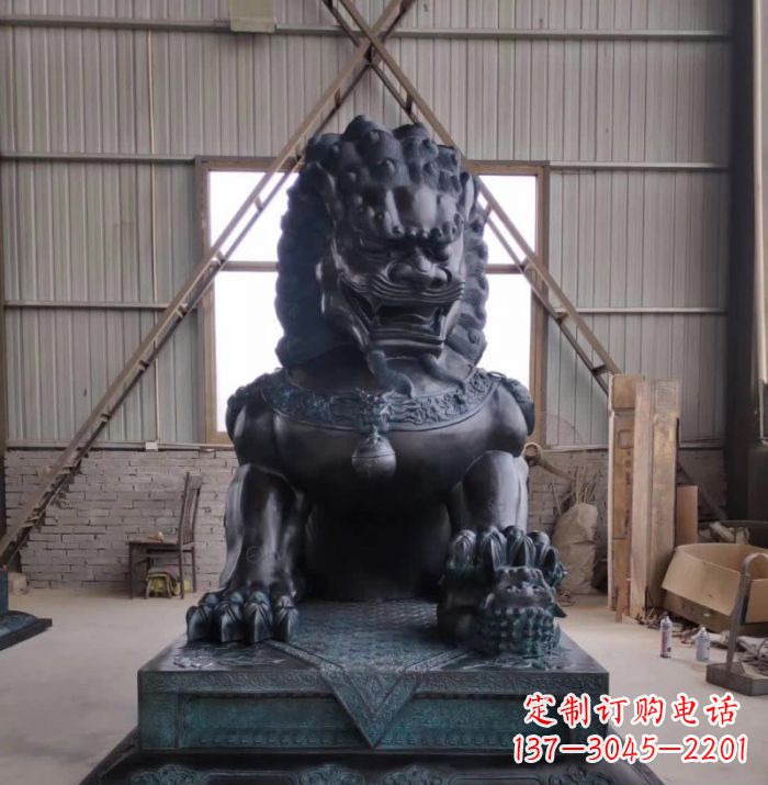 威海狮子铜雕塑