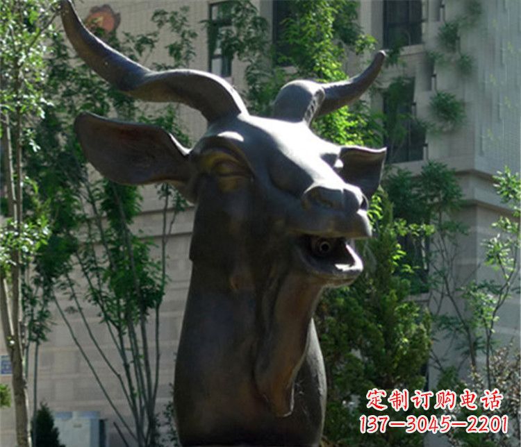 威海十二生肖铜雕羊首饰