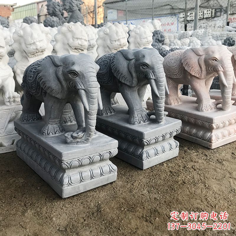 威海中领雕塑:精美大象雕塑