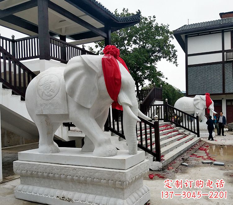 威海迎接观音祝福的精美大象观音栏杆