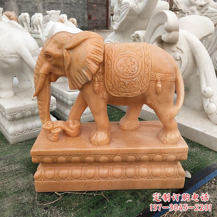 威海立柱大象雕塑,集美观和实用于一体