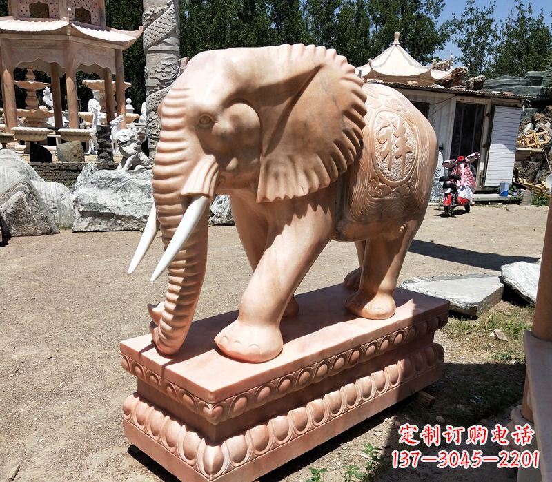 威海精美大象櫈,领雕工艺独特