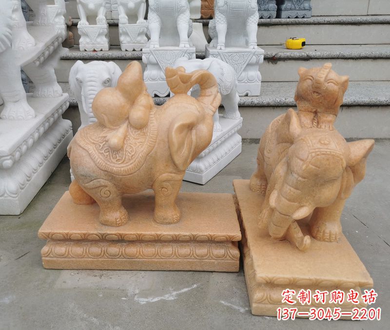 威海完美还原静谧大象雕塑