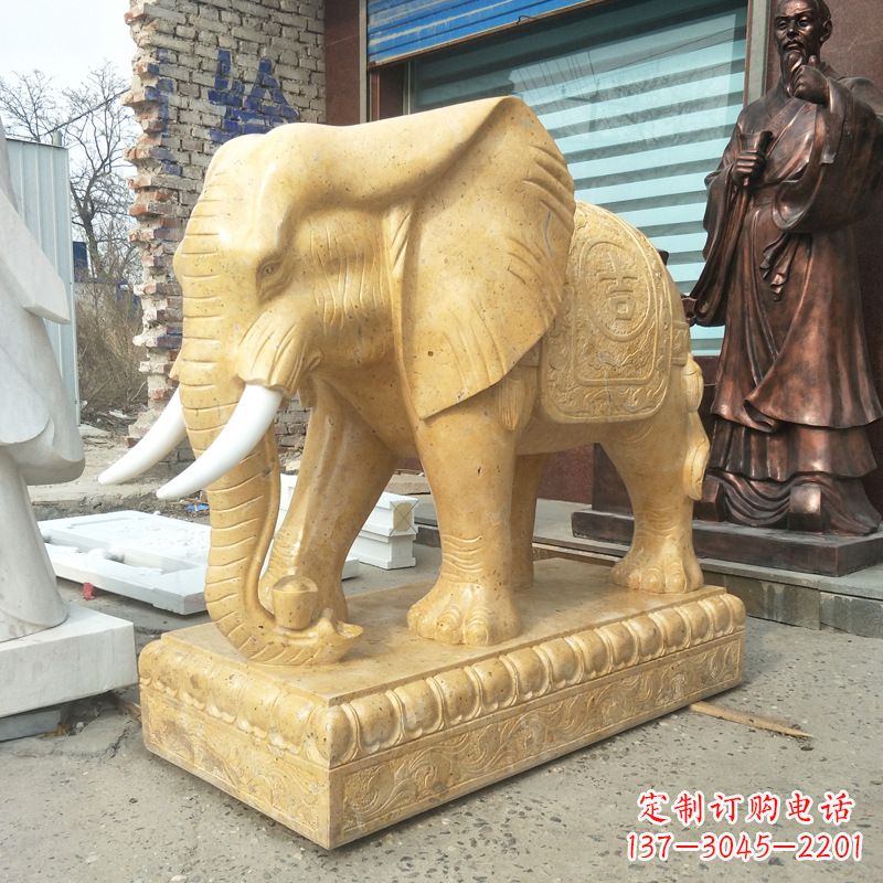 威海精美大象雕塑,为你定制宅神兽