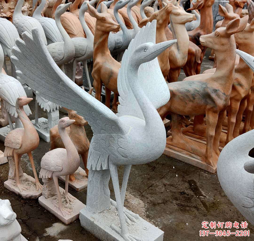 威海丹顶鹤雕塑,令您汲取自然之美