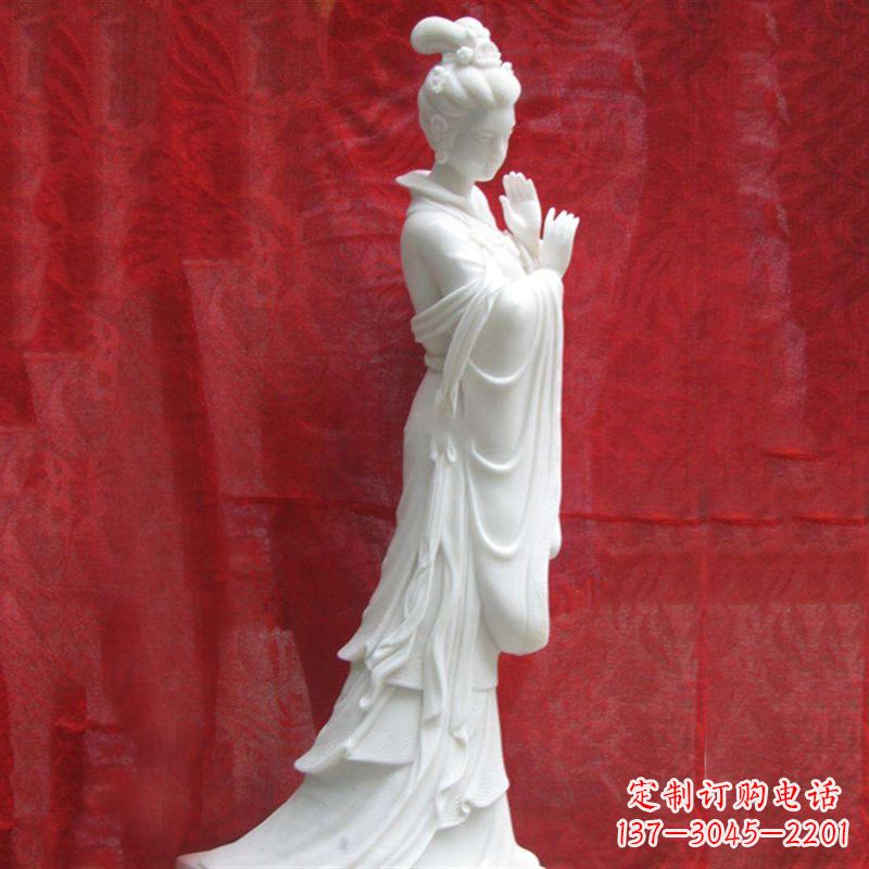 威海精美无双的汉白玉貂蝉雕塑