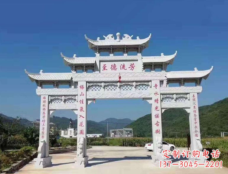 威海匠心制作,精致牌坊雕塑