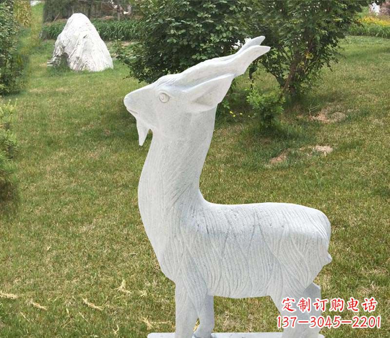 威海中领雕塑角度石雕动物羊雕塑