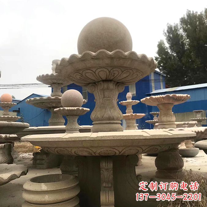 威海拥有祥和之美的玉石风水球雕塑