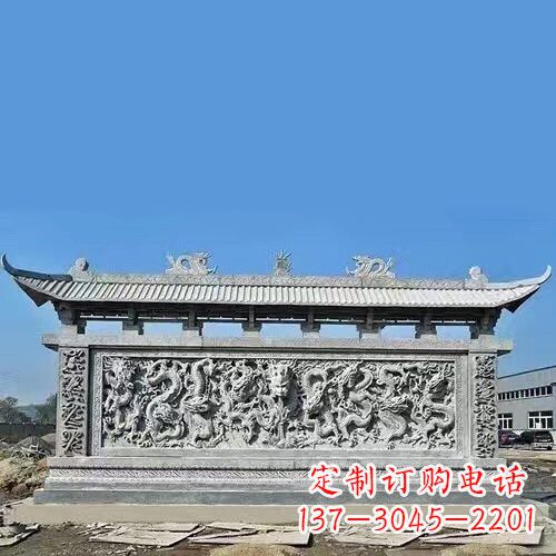 威海石雕浮雕影壁墙