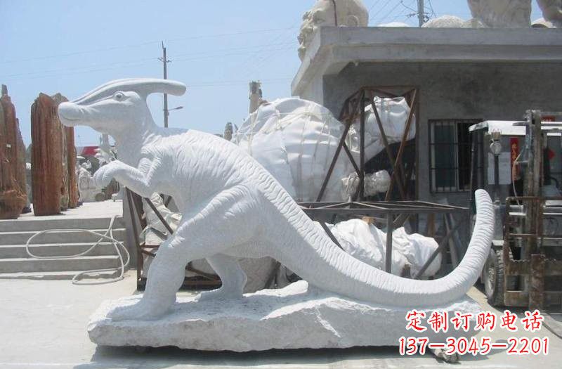 威海石雕副栉龙恐龙