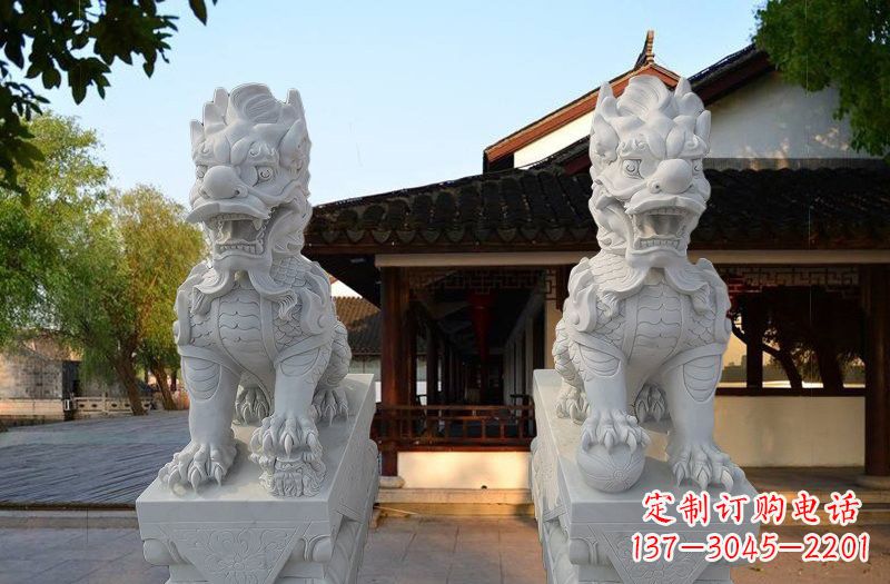 威海石雕汉白玉麒麟