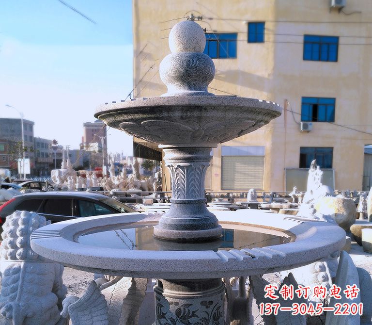 威海石雕虎头喷泉
