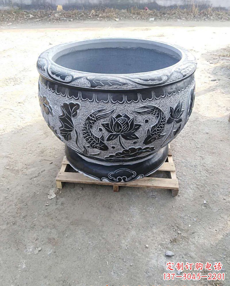 威海石雕花盆