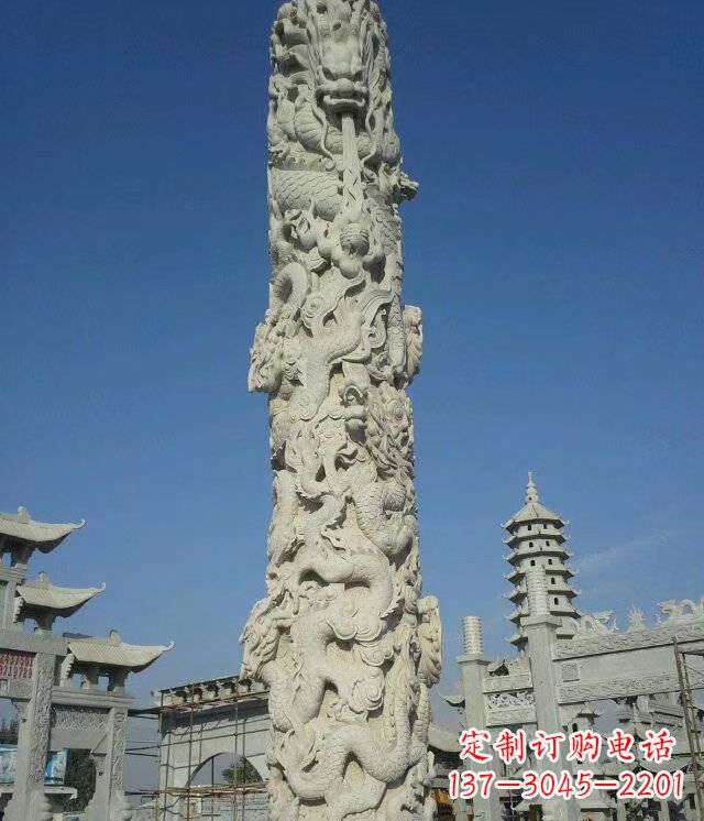 威海石雕华表龙柱雕塑