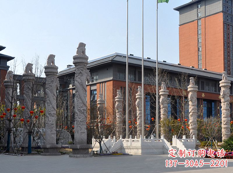 威海石雕华表柱-企业政务部门广场景观装饰柱