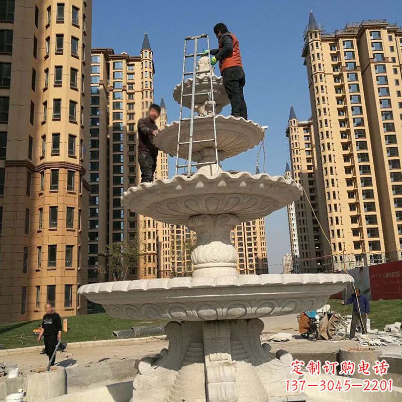 威海石雕九龙喷泉
