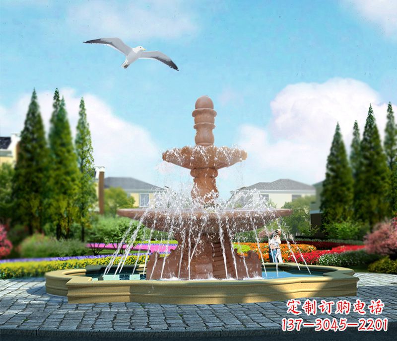 威海石雕流水招财喷泉雕塑,让你迎接财运来临