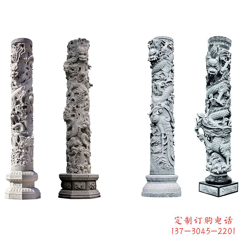 威海石雕龙柱雕塑