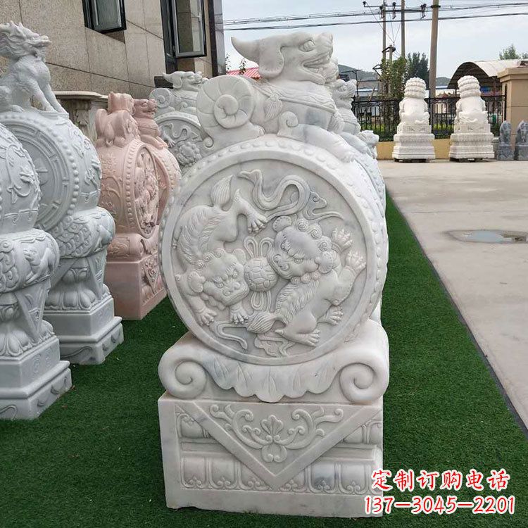 威海石雕牌坊抱鼓石,有艺术气息的雕塑定制
