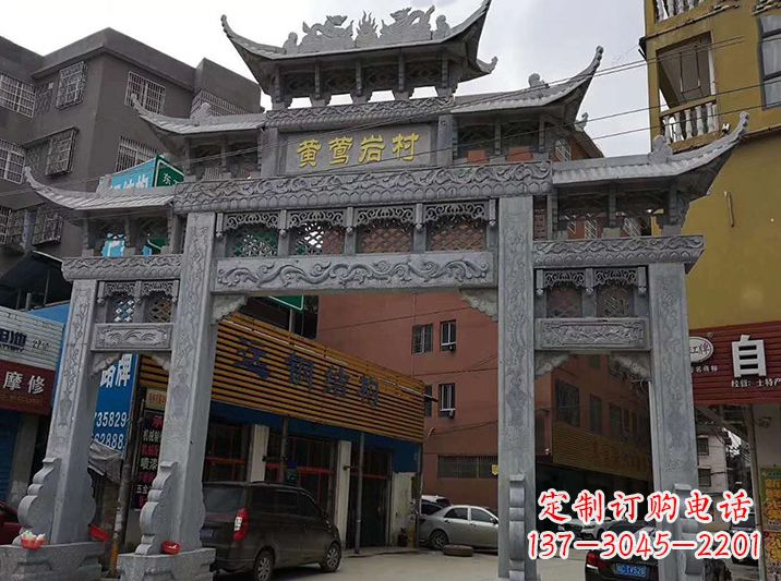 威海石雕牌坊貔貅石狮子