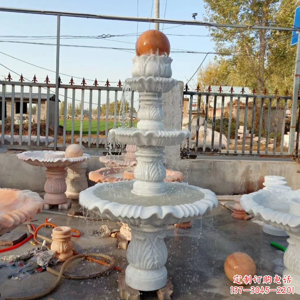 威海石雕喷泉,营造出静谧氛围