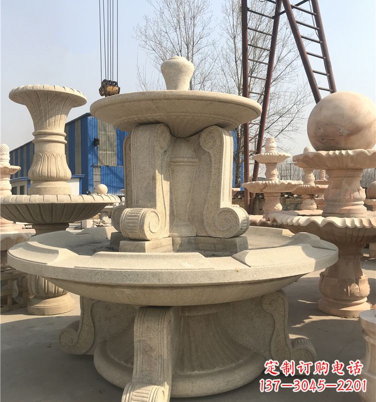 威海石雕喷泉池:定制精美的雕塑水池