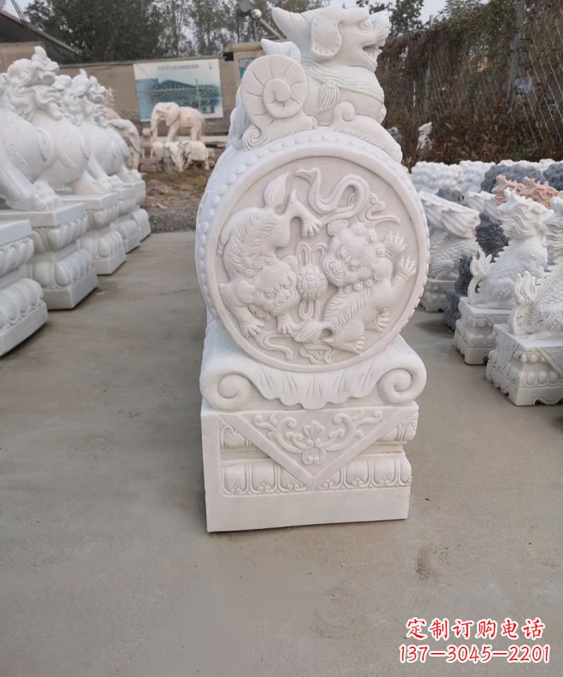 威海高级雕塑定制-门墩雕塑
