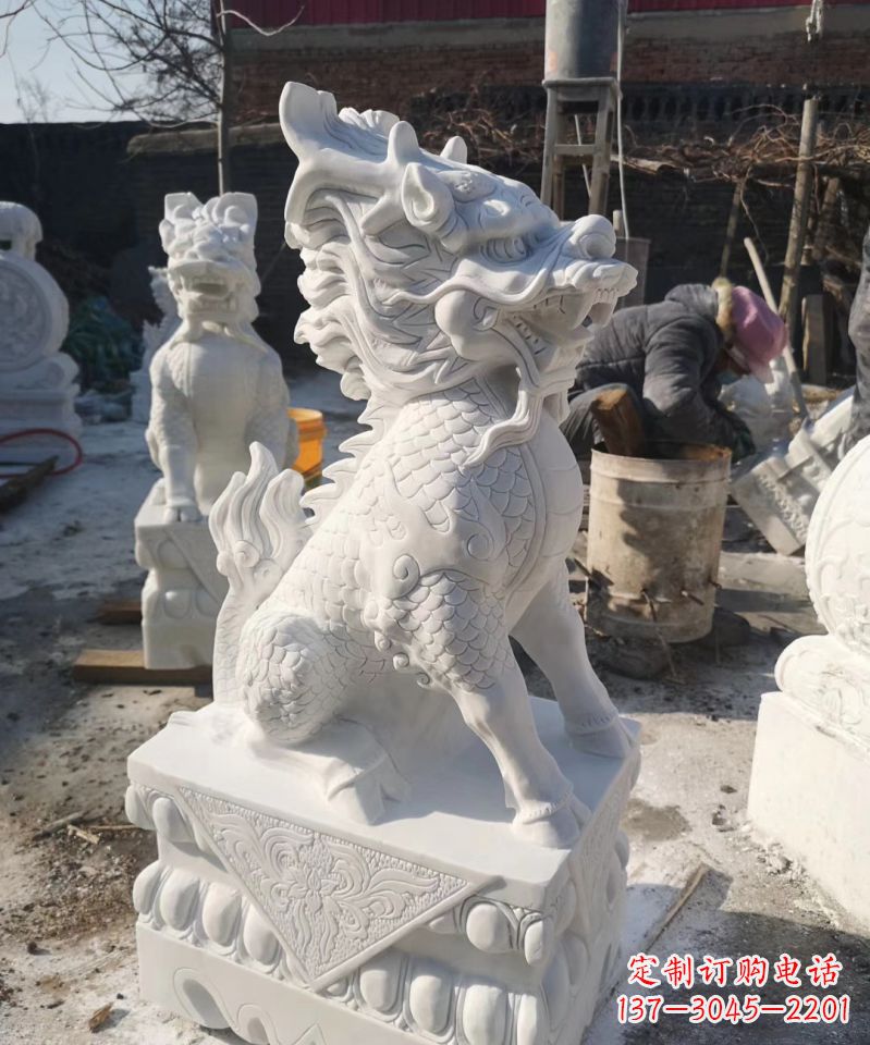 威海正宗古典麒麟神兽招财动物雕塑