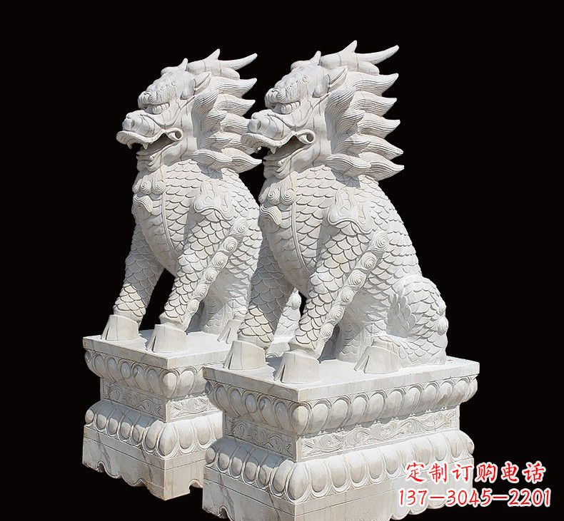 威海中领雕塑推出麒麟雕塑一对