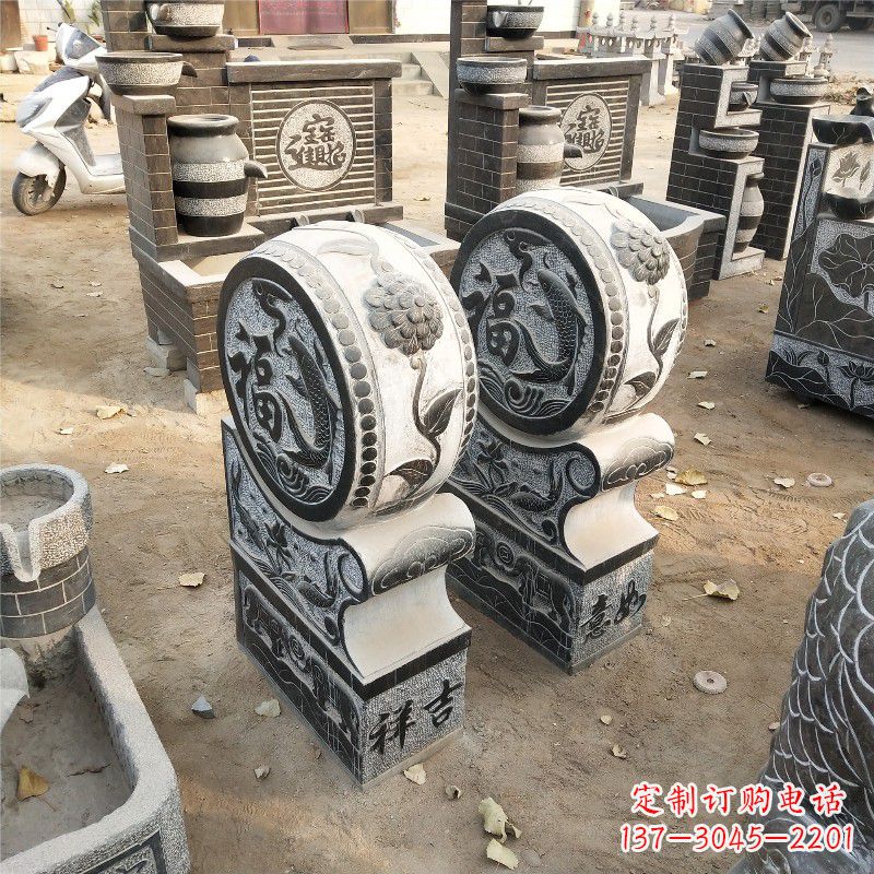 威海石雕青石门墩雕塑