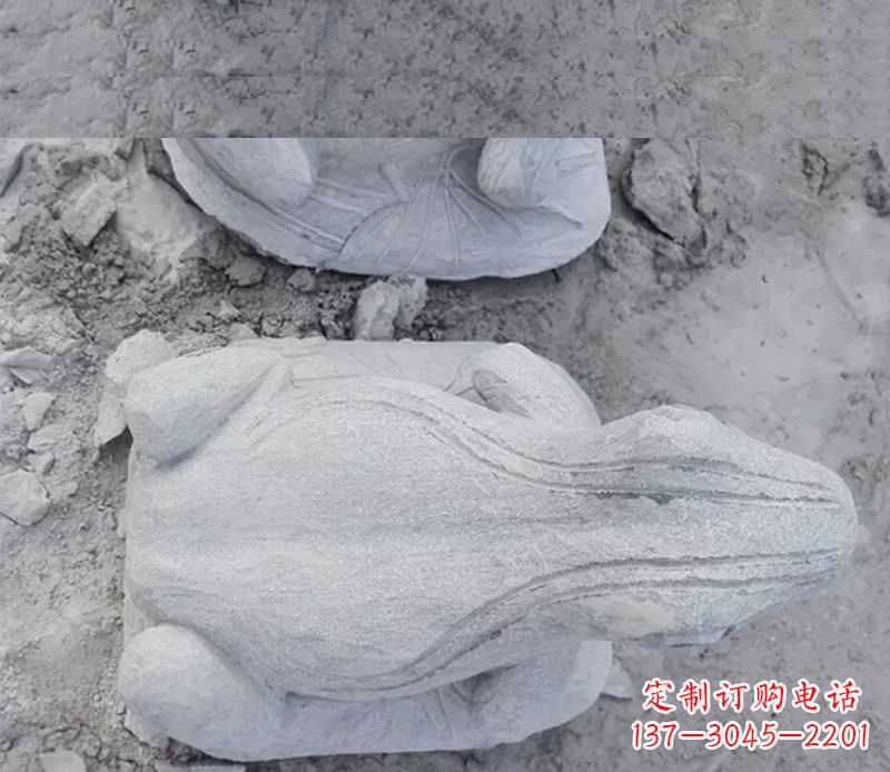 威海石雕青蛙雕塑