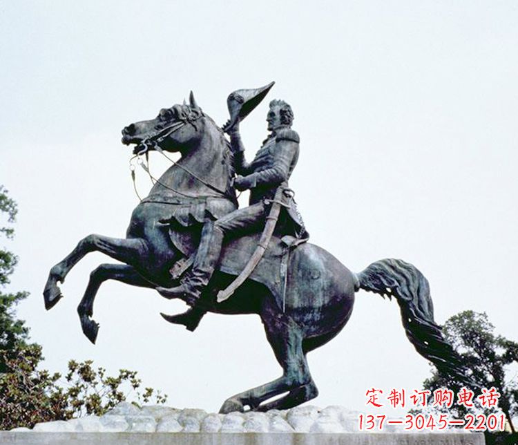 威海石雕西方骑马人物雕塑