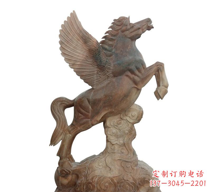 威海石雕祥云飞马