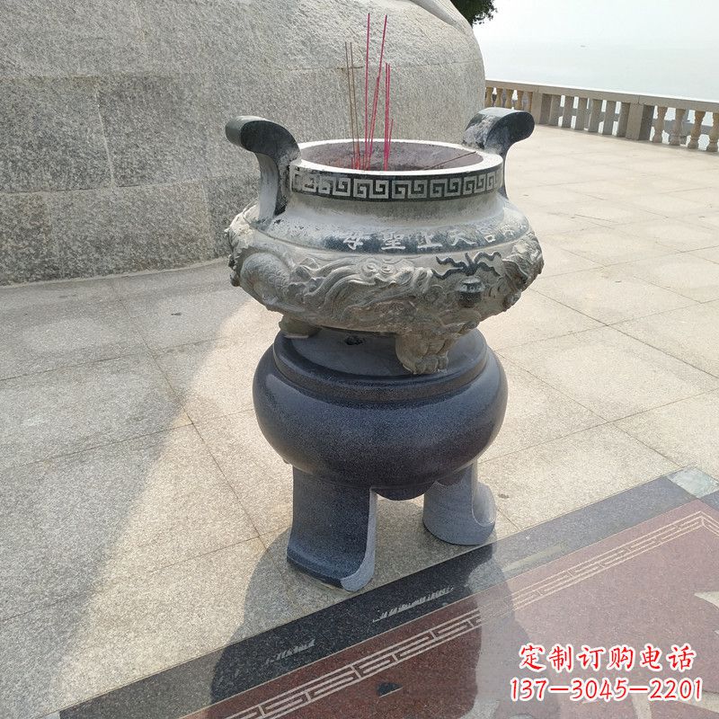 威海石雕圆香炉