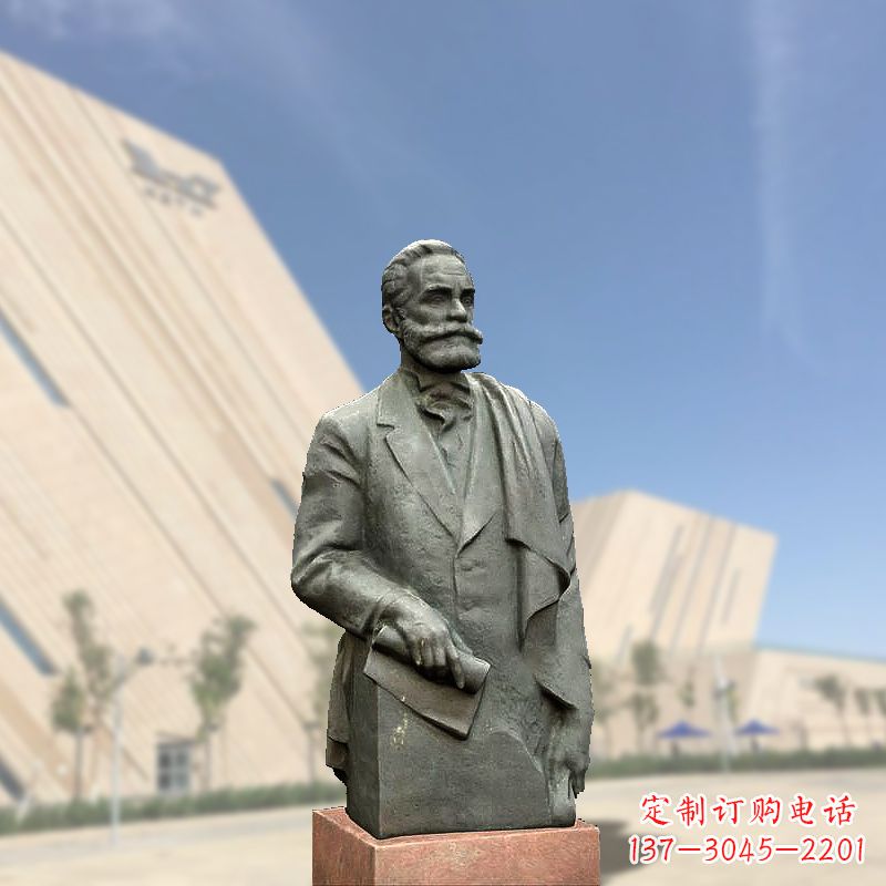 威海世界名人“黄色炸药”的发明者诺贝尔半身像雕塑