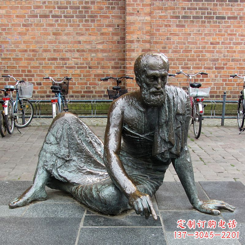 威海世界名人古希腊著名物理学家阿基米德铜雕塑像广场人物雕塑