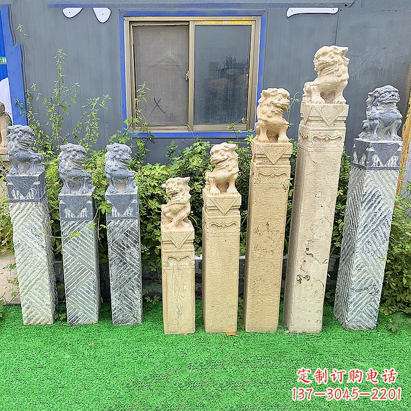 威海拴马桩狮子