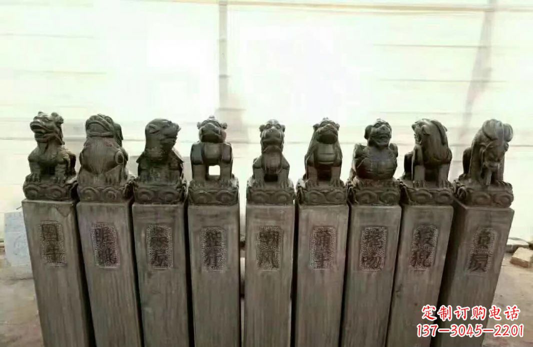 威海栓马桩石雕