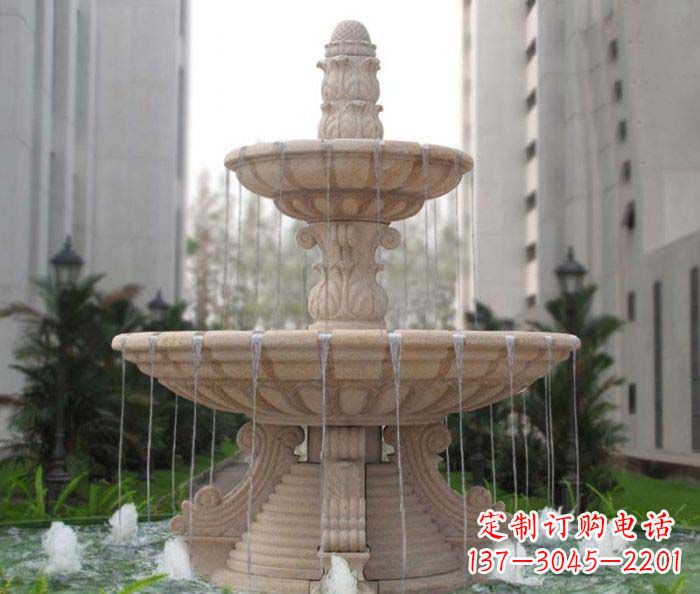 威海双层喷泉小区石雕