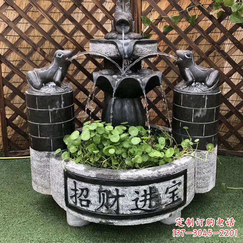 威海双层喷泉石雕