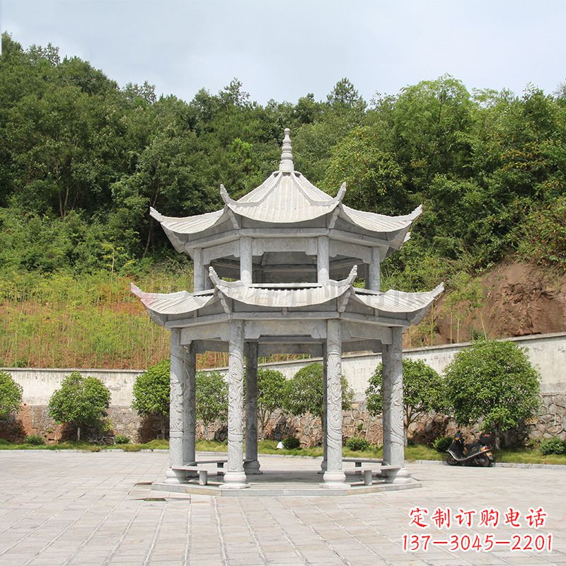 威海双层庭院石凉亭