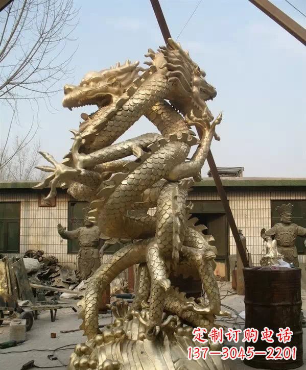 威海双龙铜雕