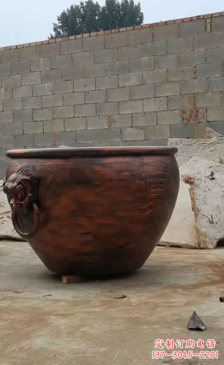 威海水缸铜雕